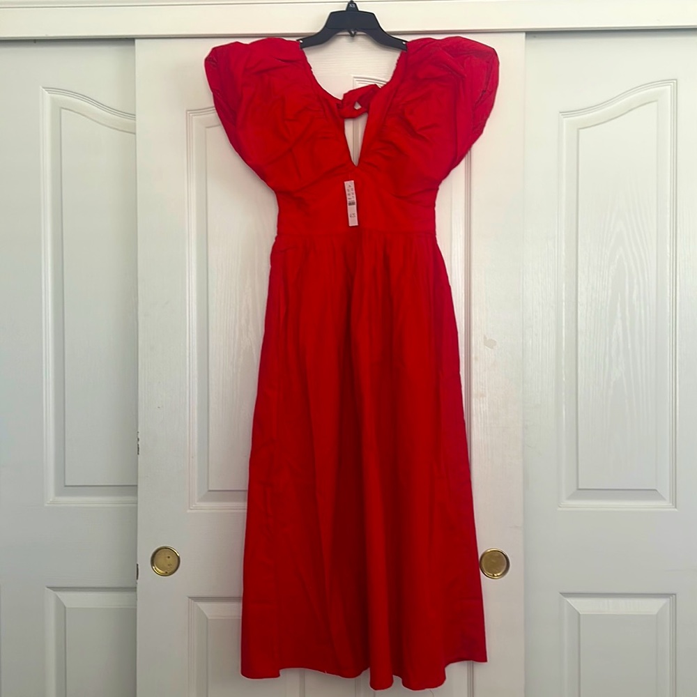 Cecily dress in red from J. Crew.